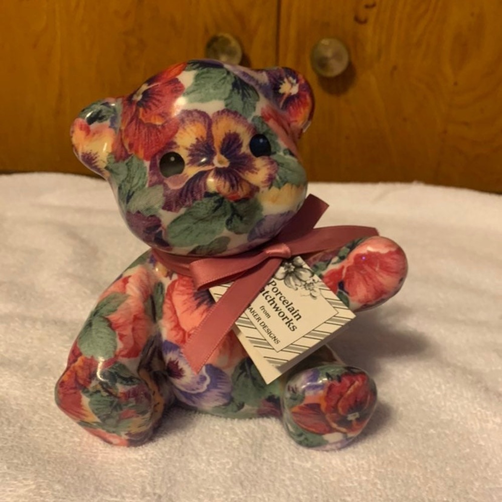 Porcelain Patchworks Bear by Joan Baker Designs